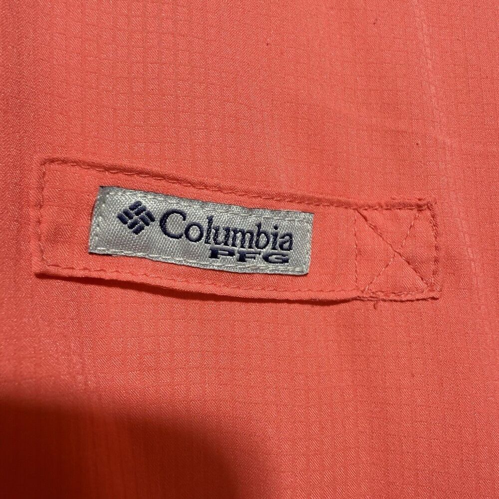 Columbia PFG Button-Up Shirt Women’s Size XL Omni-Shade Long Sleeve Melon Color - Picture 4 of 9
